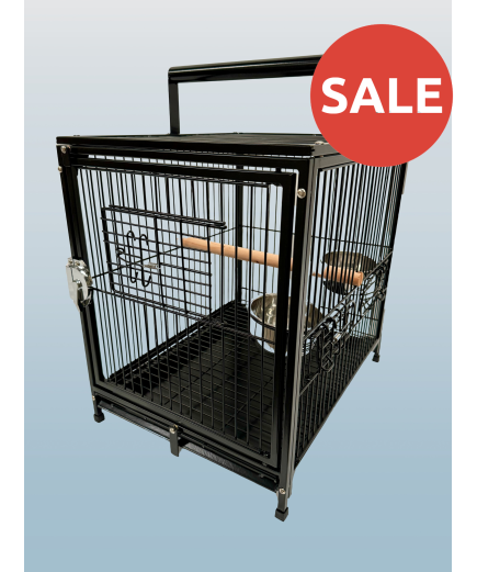 Parrot-Supplies Premium Parrot Travel Cage - Black